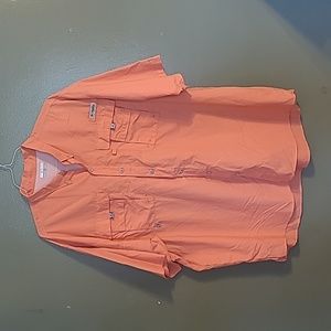 Columbia, Size 3XT Orange Short Sleeve Shirt